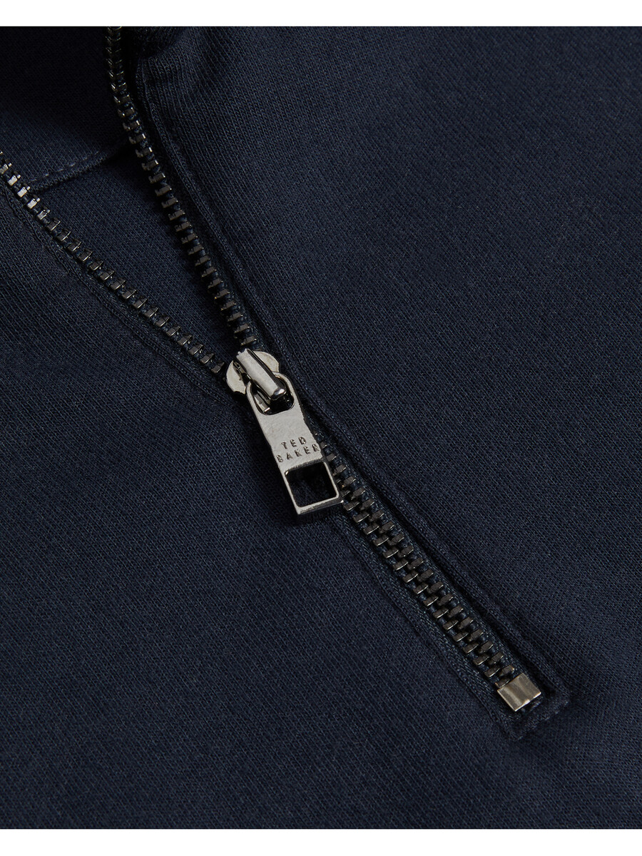 actos - merksweatshirt met halve rits katoenmix