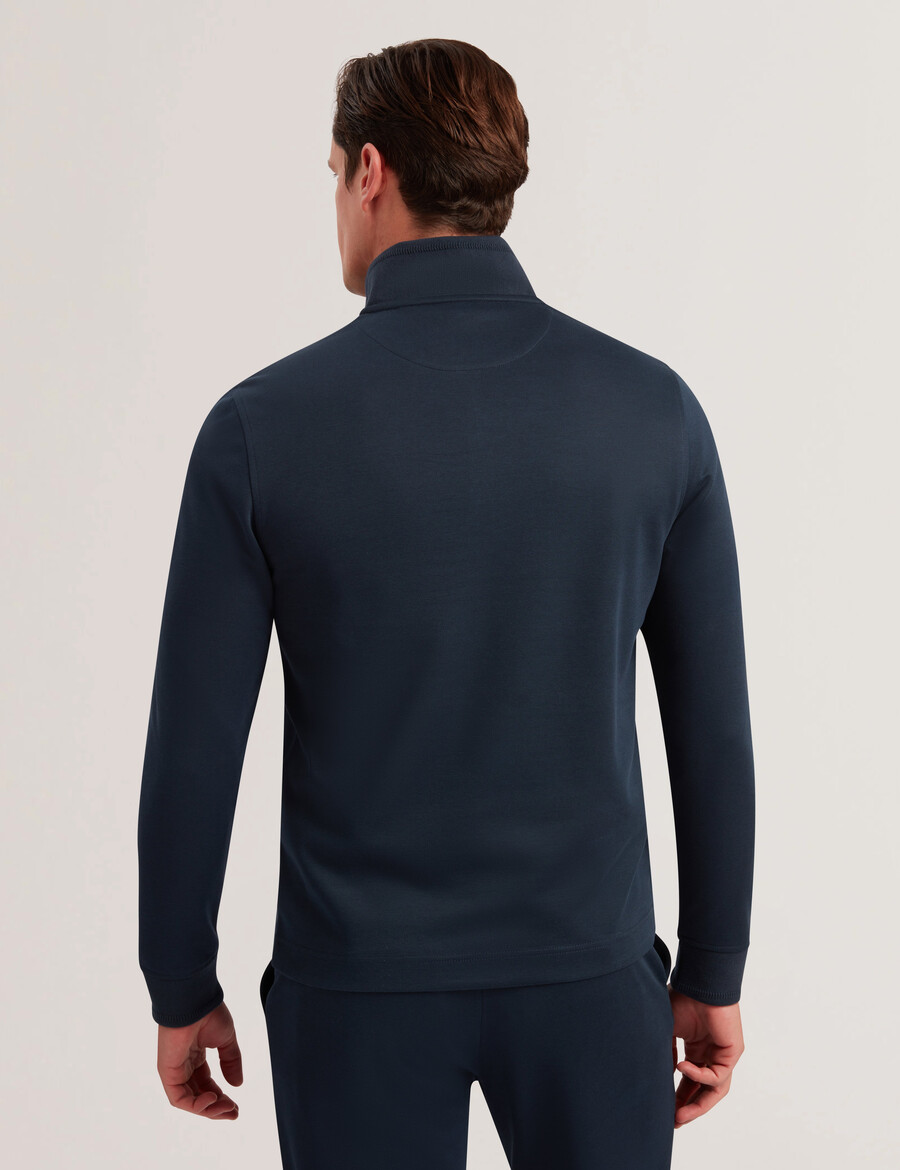 pryor - sweatshirt met halve rits en trechterhals