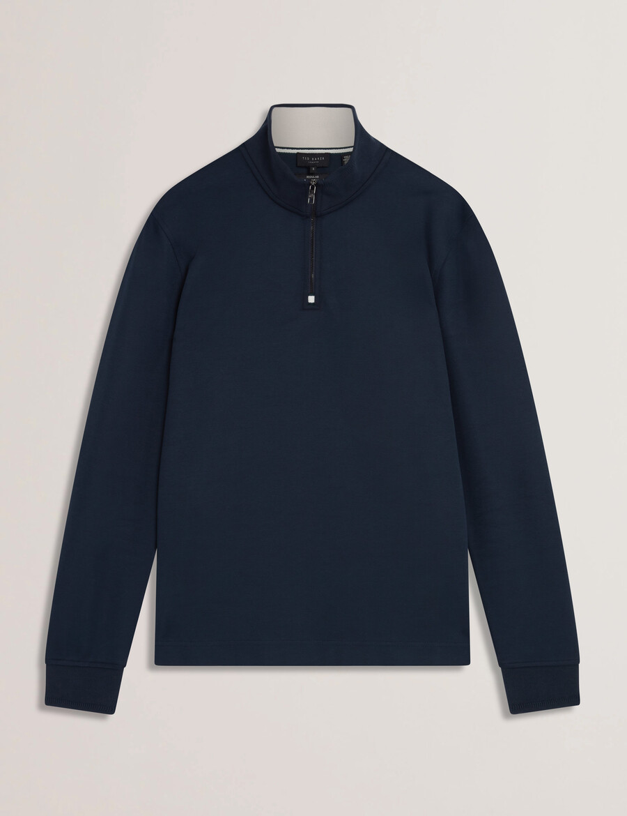 pryor - sweatshirt met halve rits en trechterhals