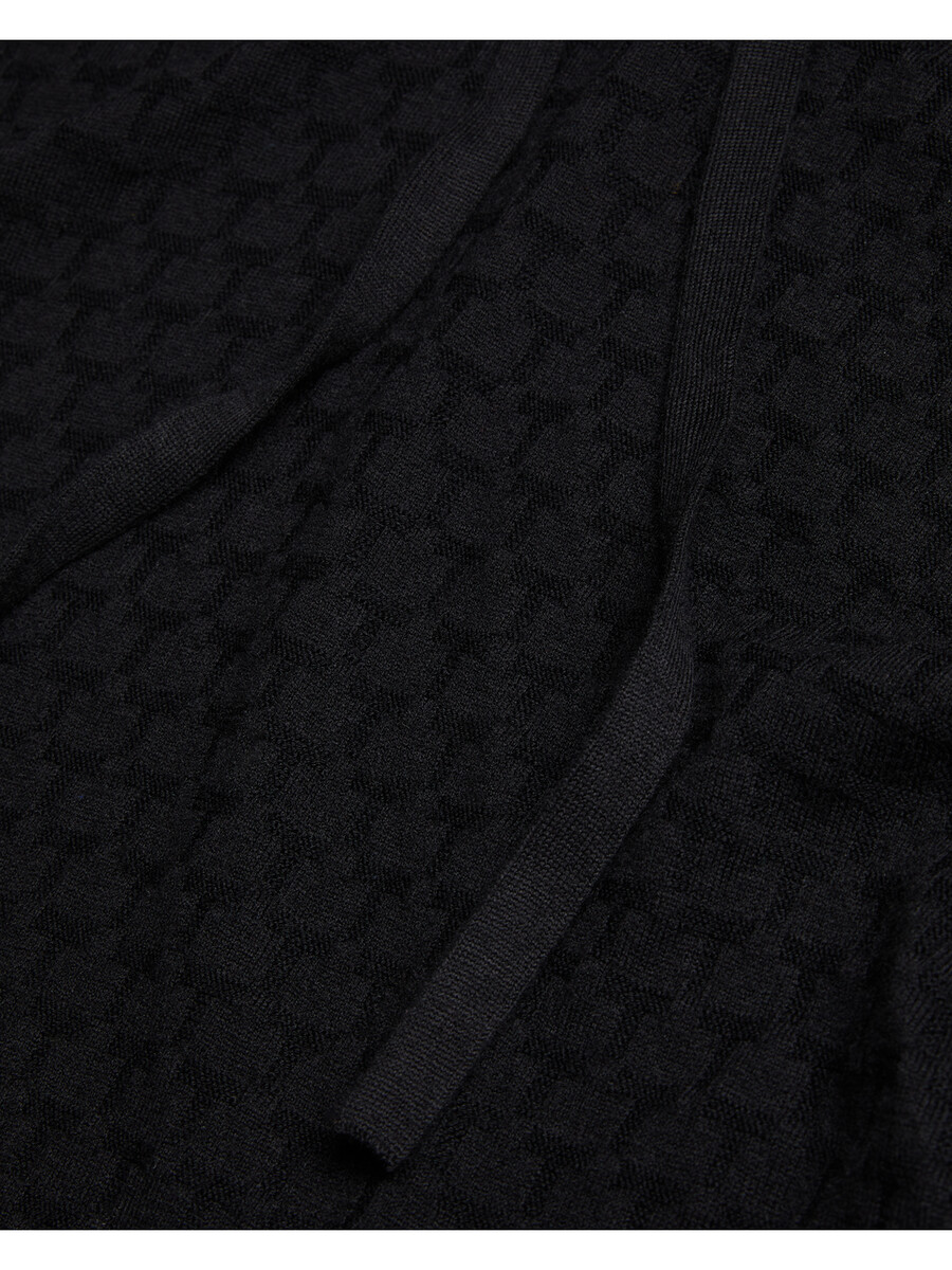 loular - hoodie van gebreide wolmix met textuur