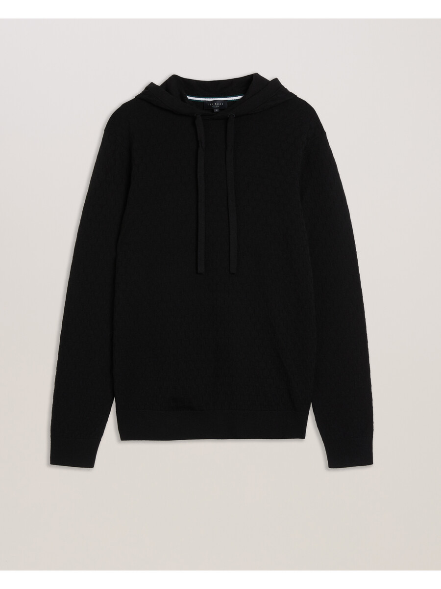 loular - hoodie van gebreide wolmix met textuur