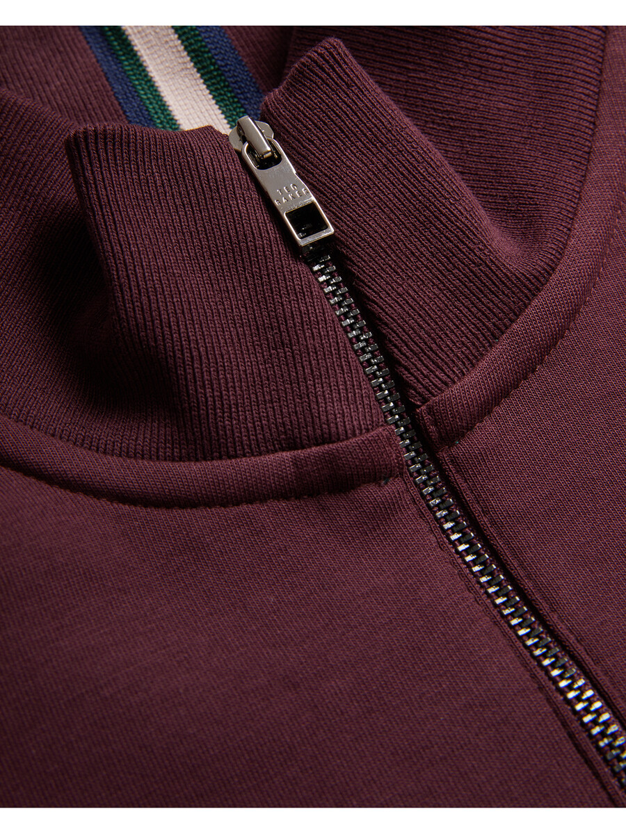 actos - merksweatshirt met halve rits katoenmix