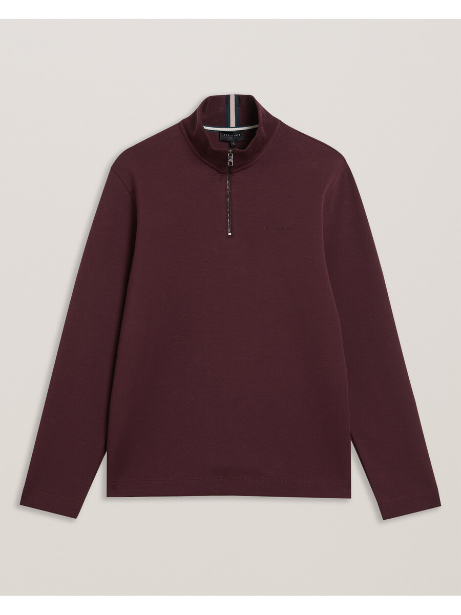 actos - merksweatshirt met halve rits katoenmix