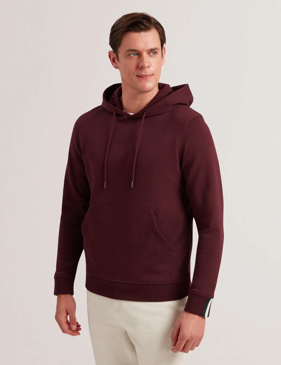 drotow - hoodie van katoenmix met logo-details