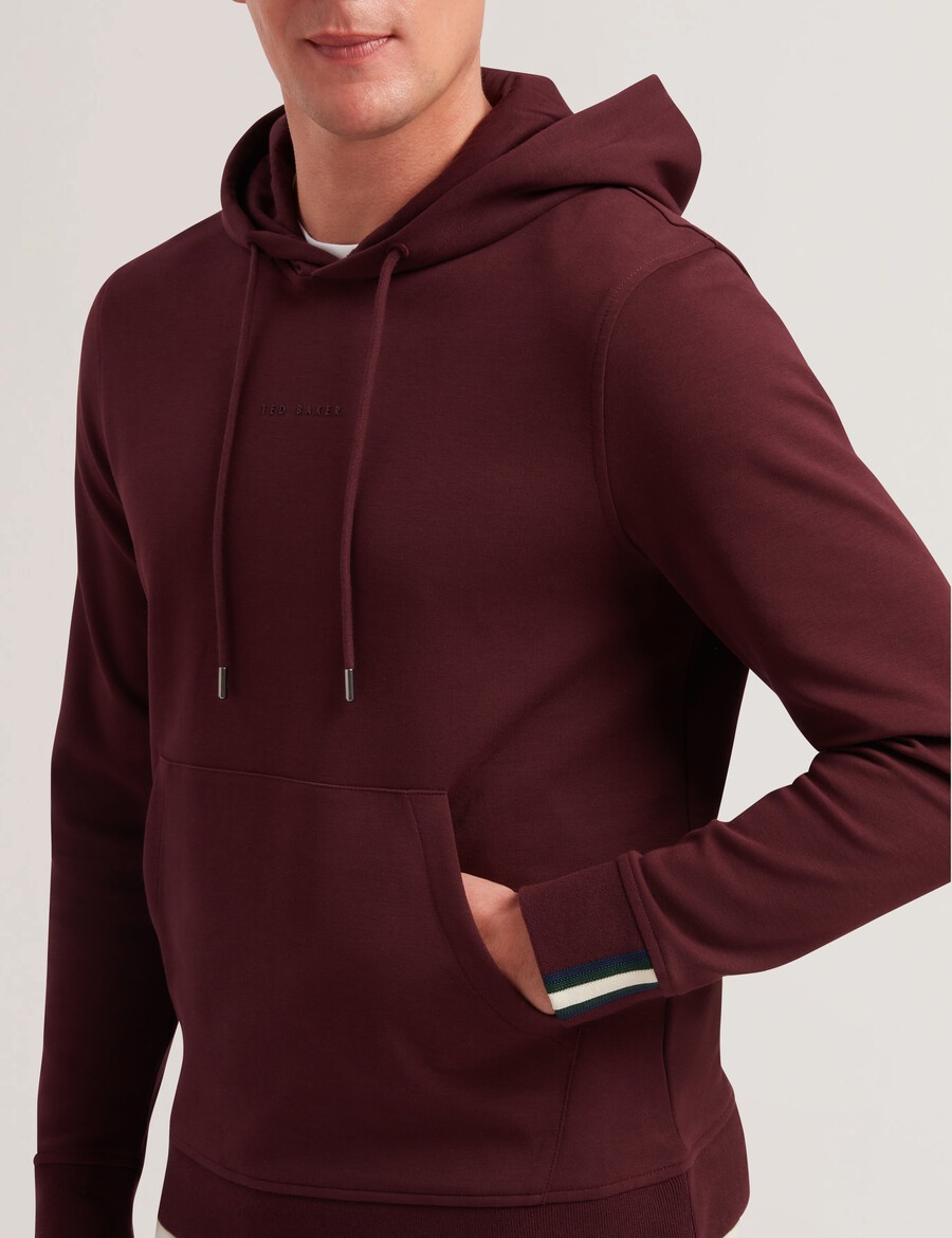 drotow - hoodie van katoenmix met logo-details