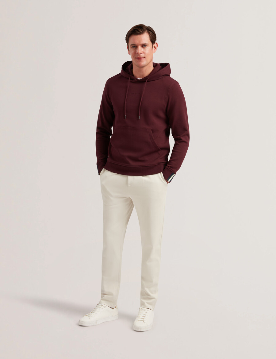 drotow - hoodie van katoenmix met logo-details
