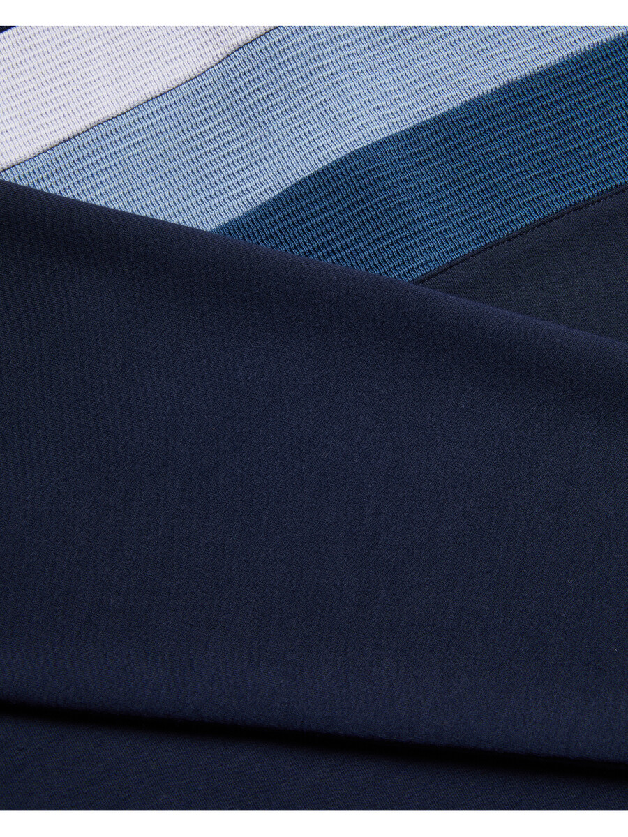 longman - sweatshirt met ombre strepen en halve rits