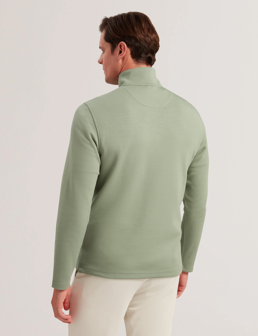 longman - sweatshirt met ombre strepen en halve rits