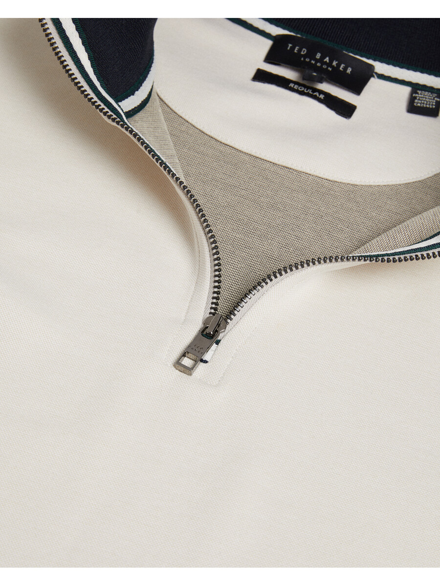pryor - sweatshirt met halve rits en trechterhals