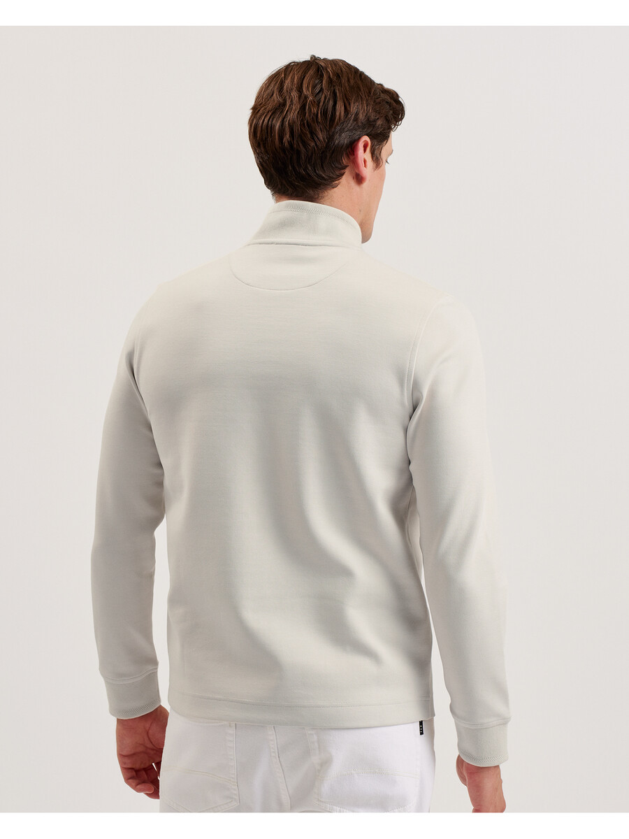 pryor - sweatshirt met halve rits en trechterhals