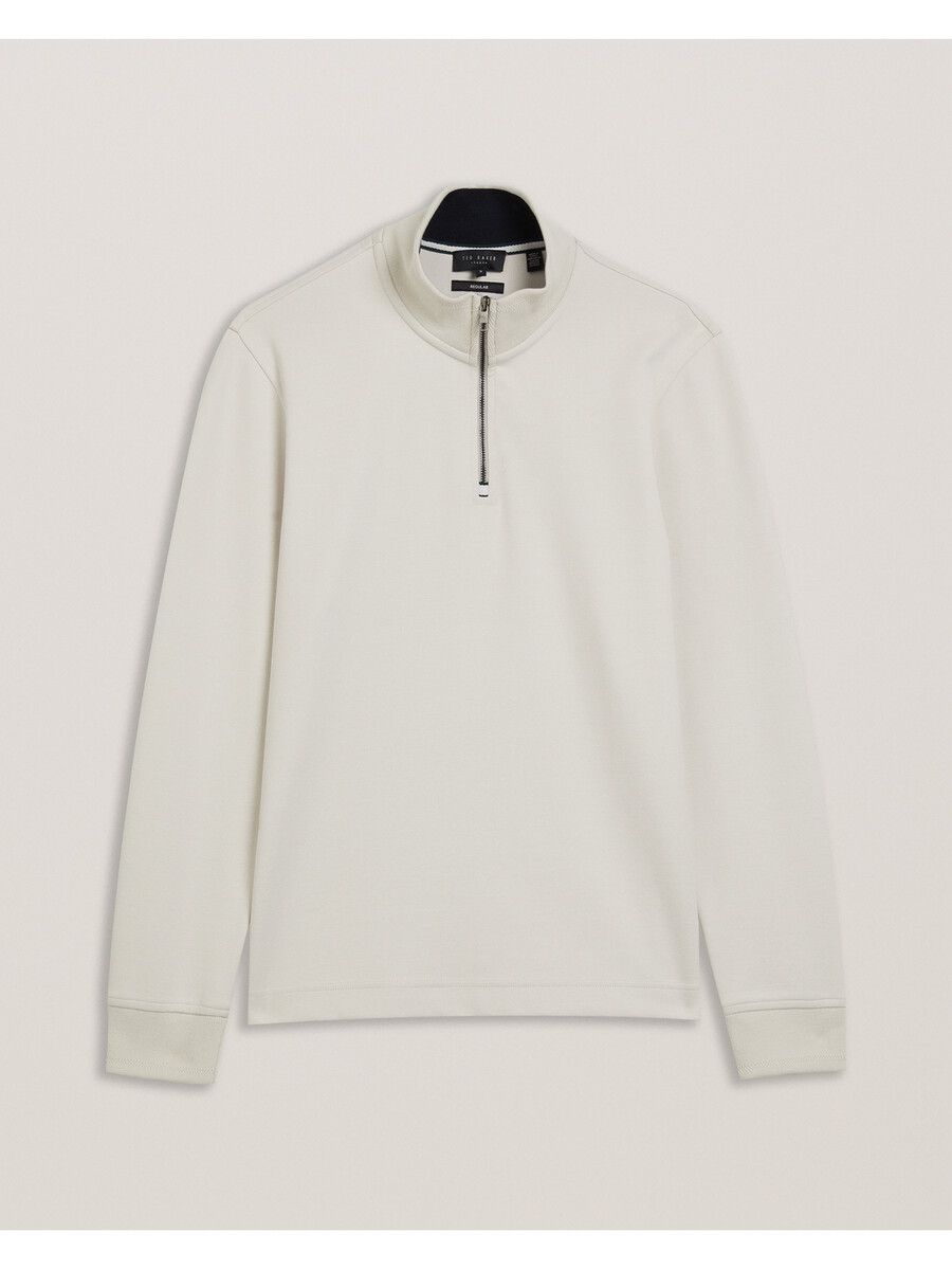 pryor - sweatshirt met halve rits en trechterhals