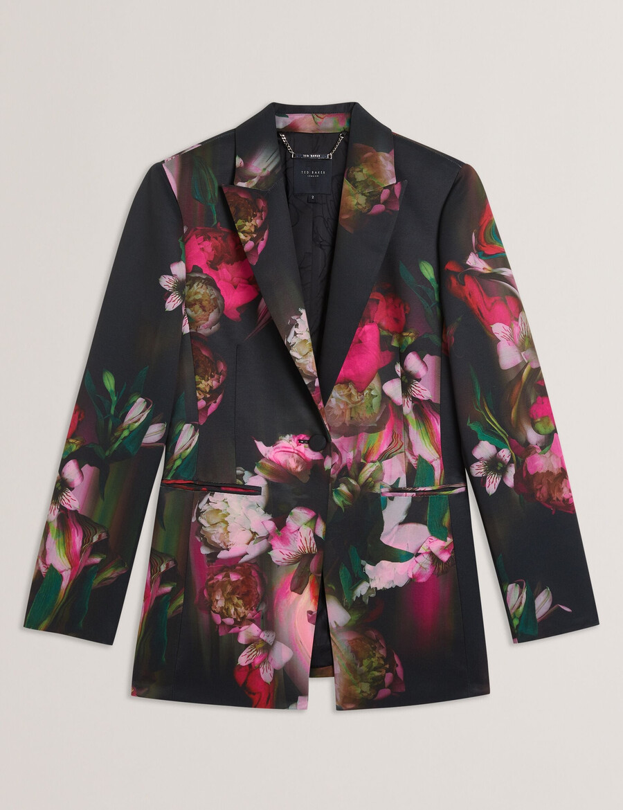 okuni - getailleerd jasje met bloemenprint