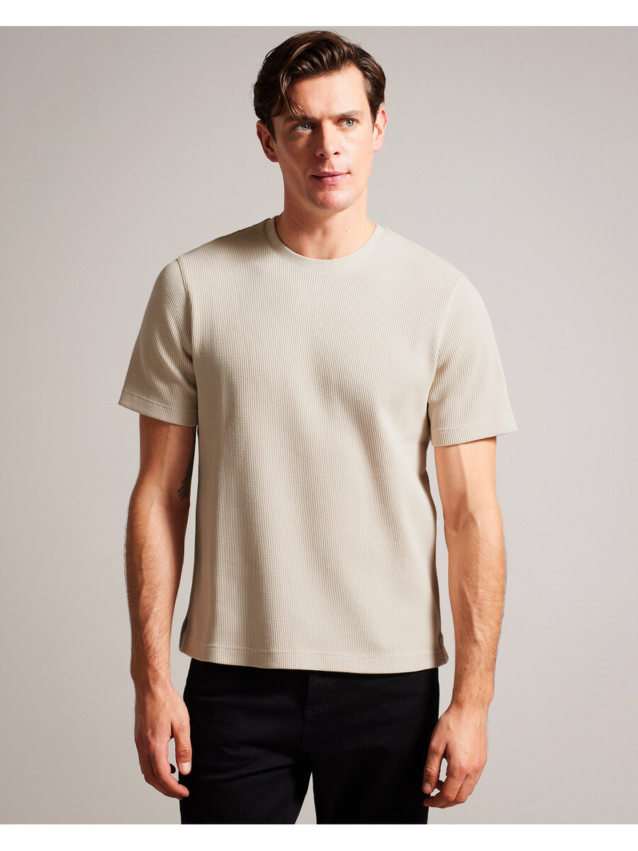 frute - t-shirt met korte mouwen en normale pasvorm met textuur