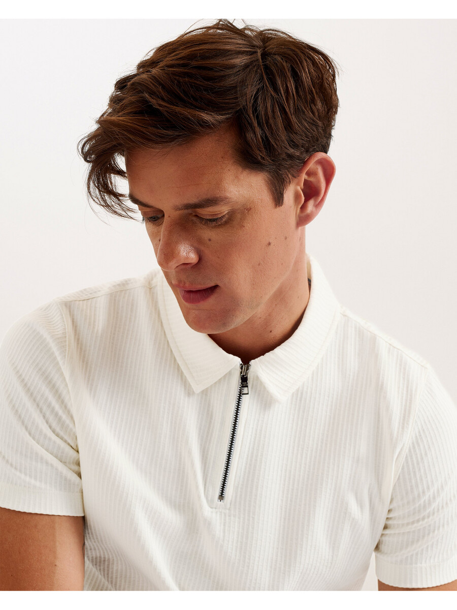 zarkes - ss regular zip polo