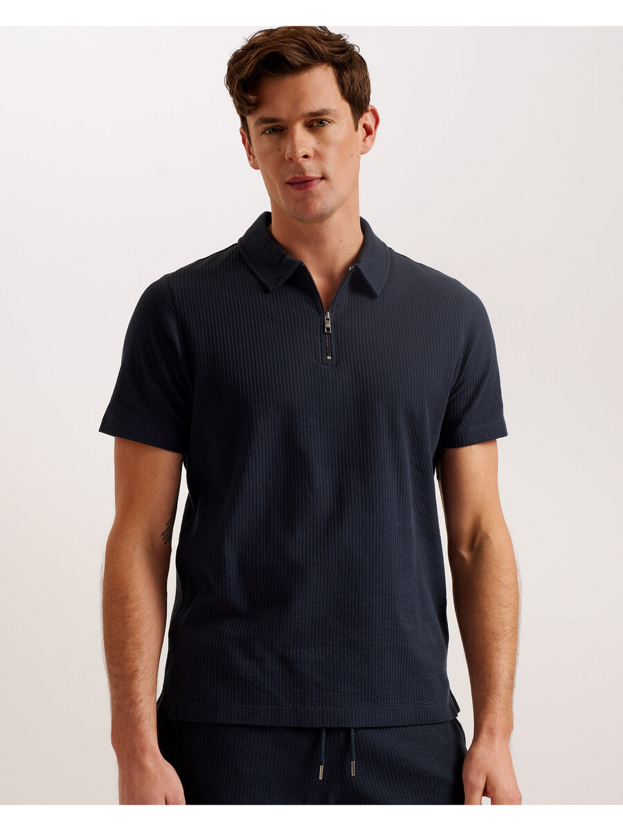 zarkes - ss regular zip polo