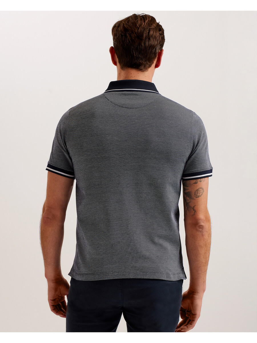 helta - slim-fit polo met korte mouwen