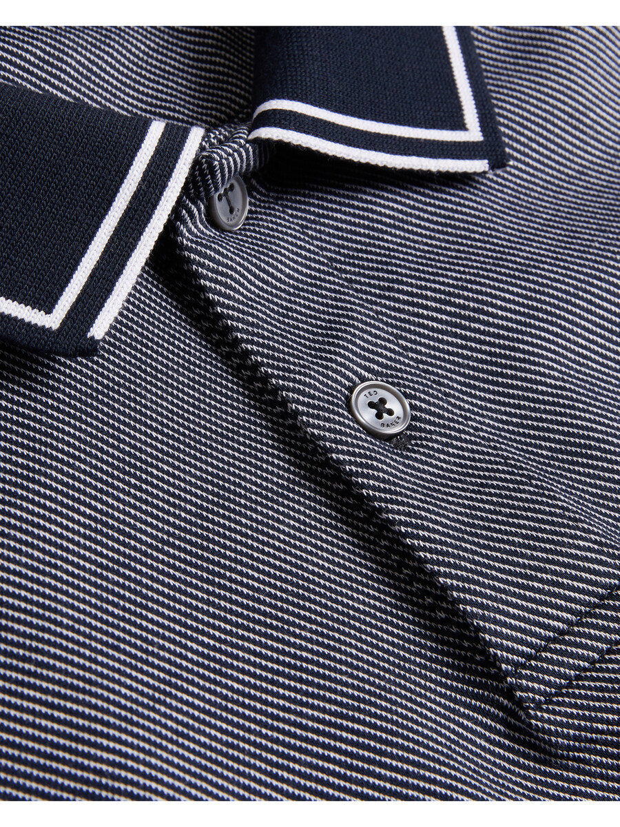helta - slim-fit polo met korte mouwen