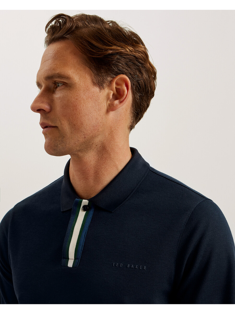 pacto - polo shirt met lange mouwen van een bekend merk