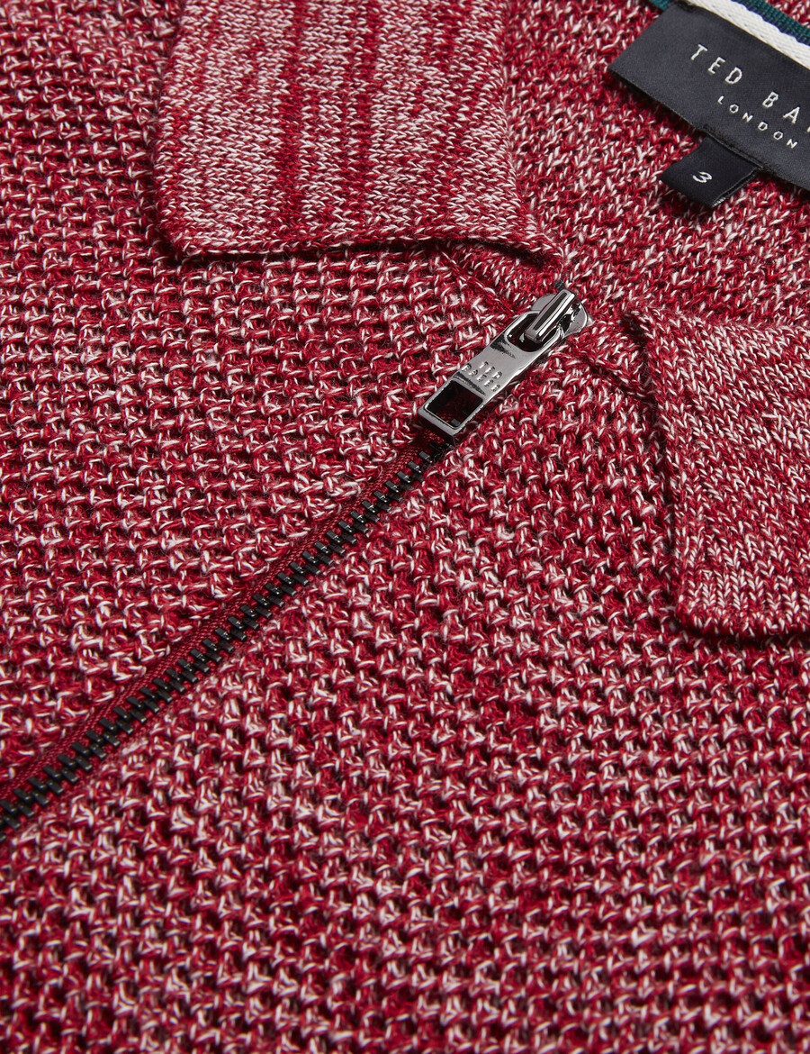 blossam - space dye polo met ritssluiting