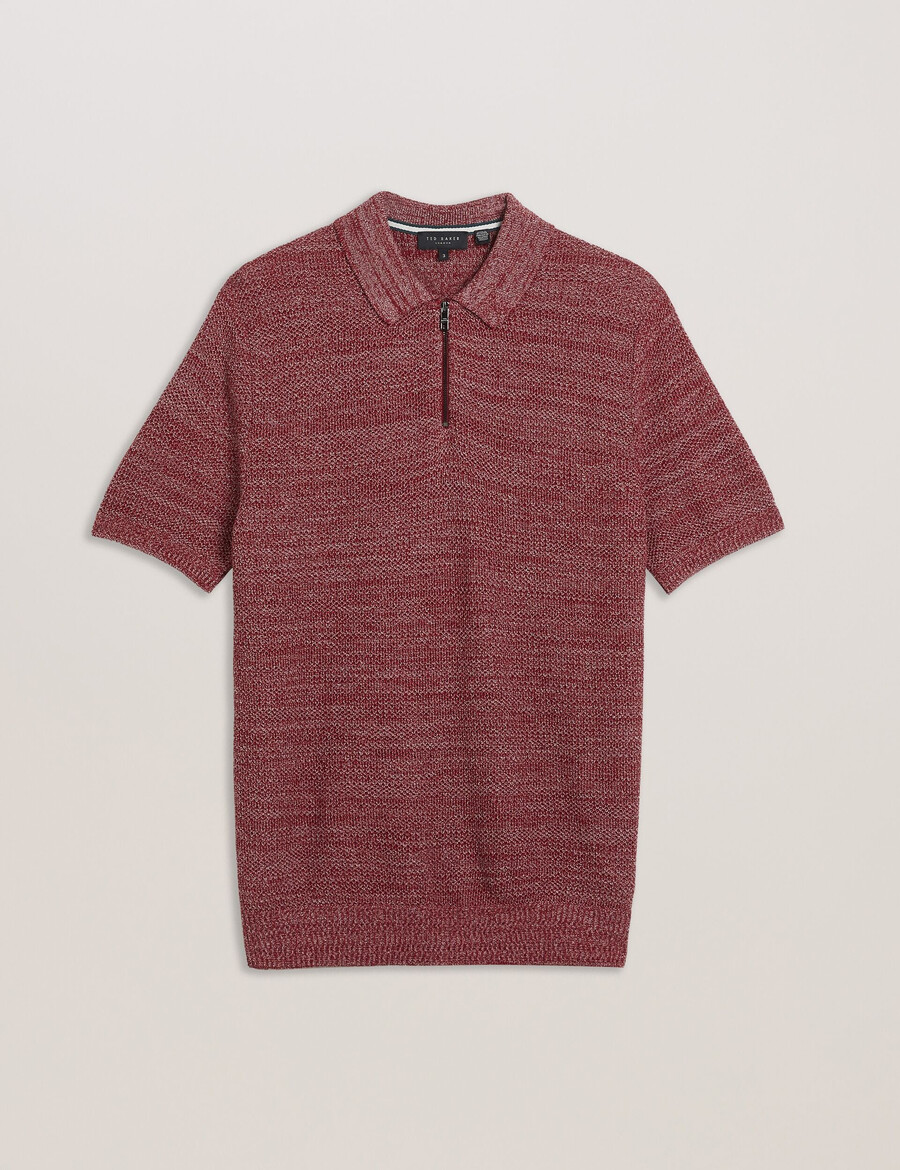 blossam - space dye polo met ritssluiting