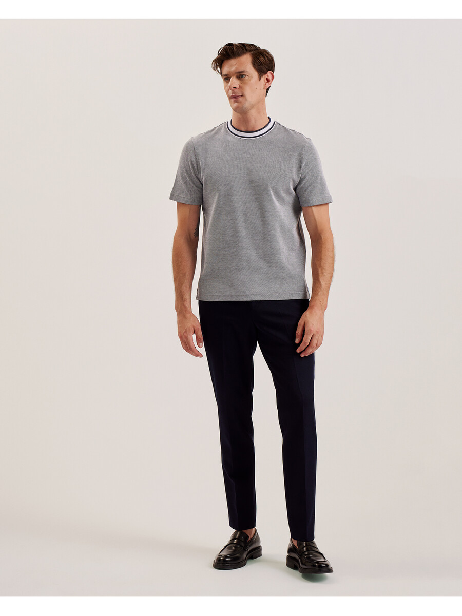 arlon - katoenen t-shirt met streepmotief en textuur