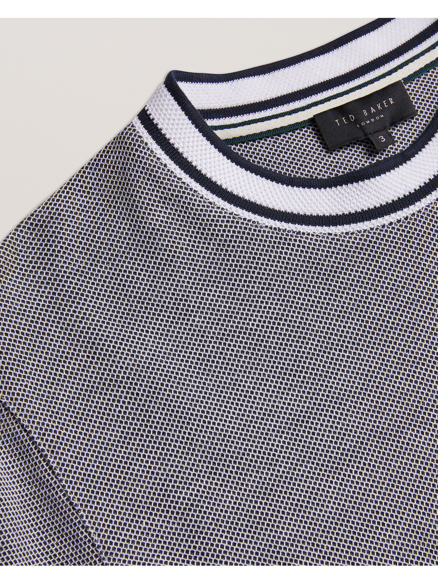 arlon - katoenen t-shirt met streepmotief en textuur