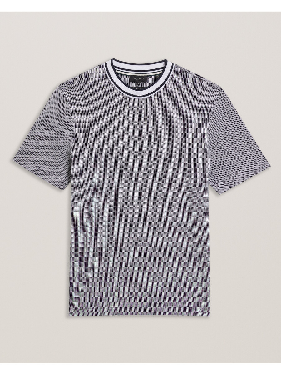 arlon - katoenen t-shirt met streepmotief en textuur