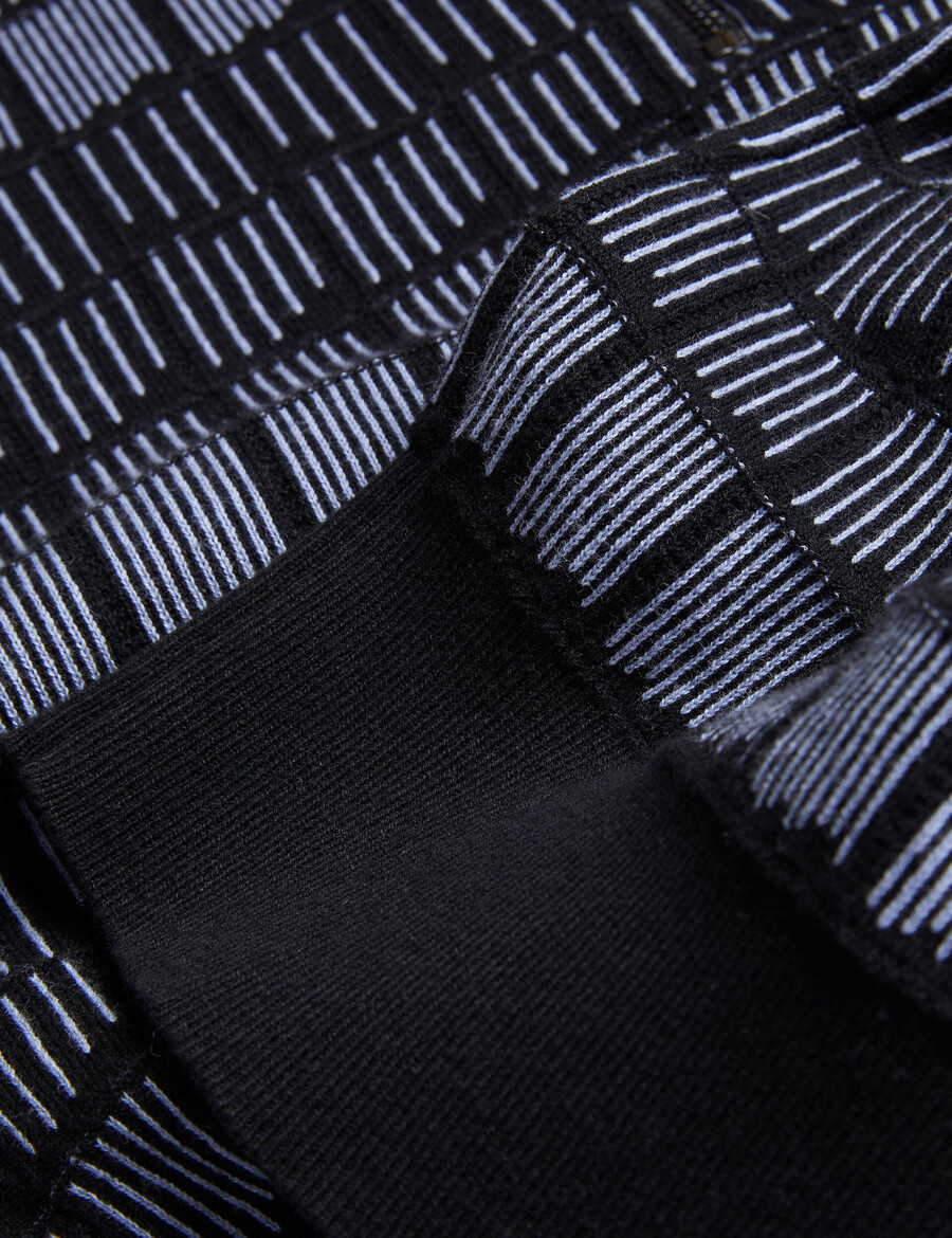 levers - polo met ritssluiting en ombre jacquardprint