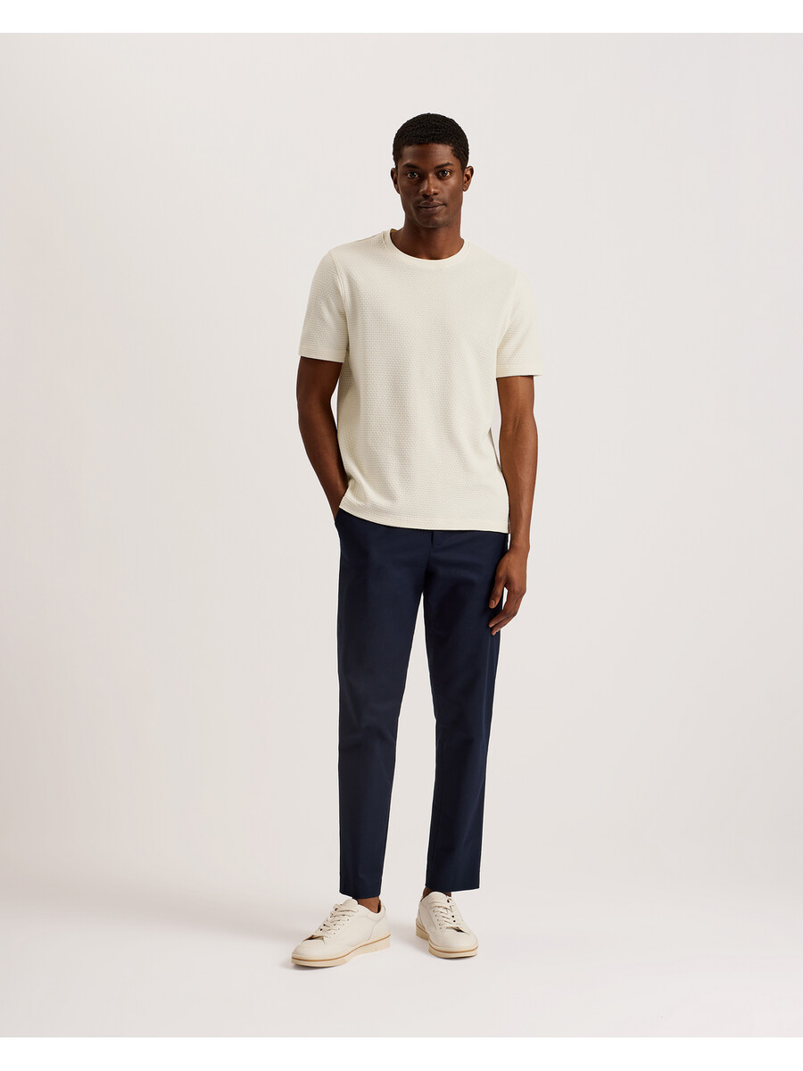 curlys - ss reg t-shirt met textuur