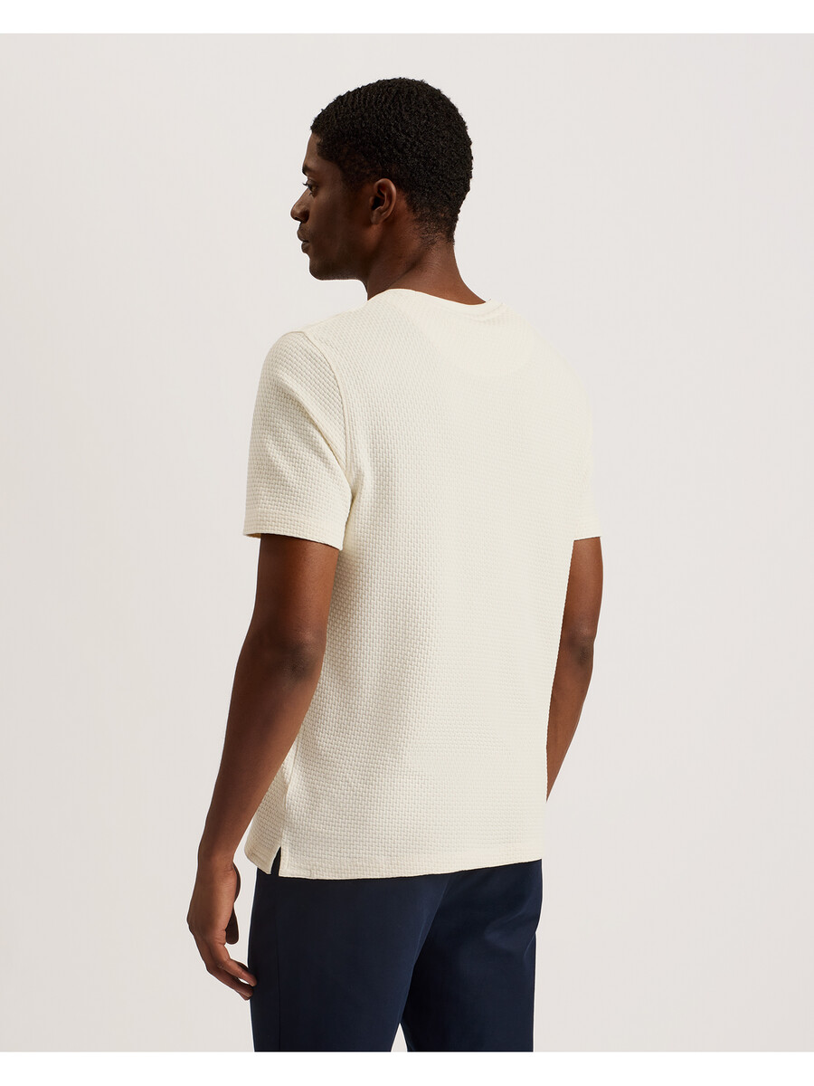 curlys - ss reg t-shirt met textuur