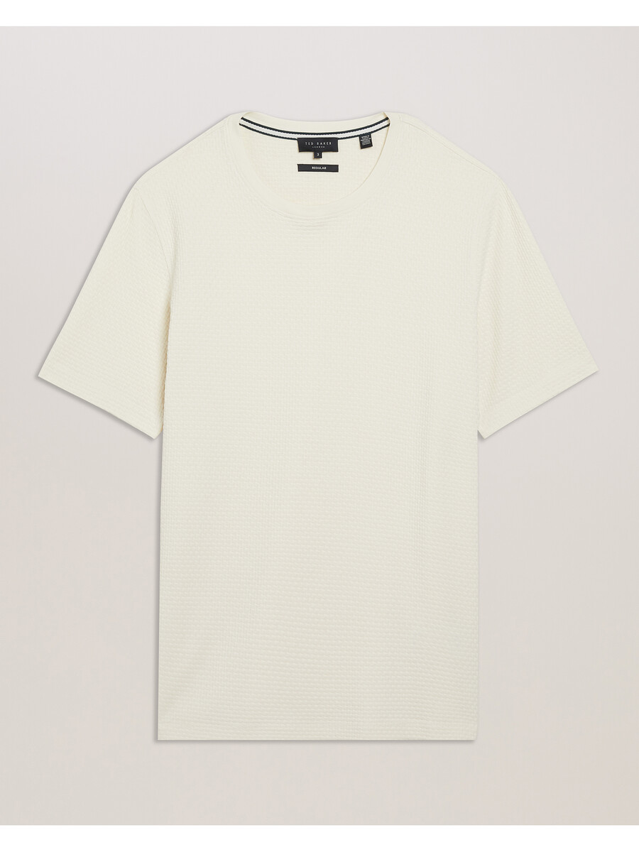 curlys - ss reg t-shirt met textuur