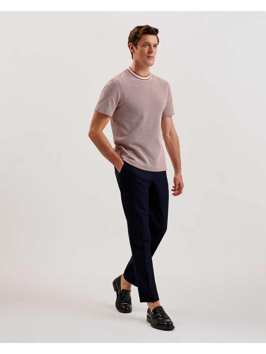 arlon - katoenen t-shirt met streepmotief en textuur