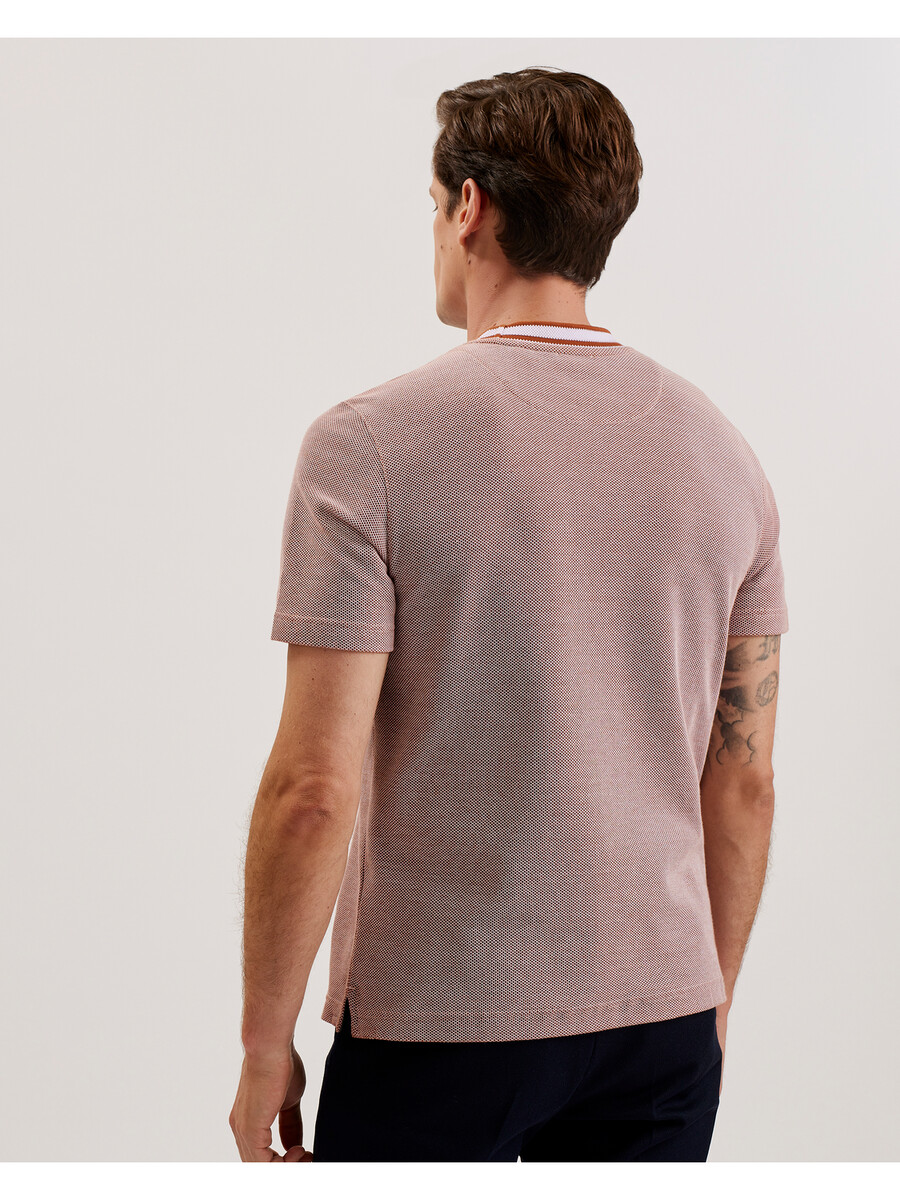 arlon - katoenen t-shirt met streepmotief en textuur