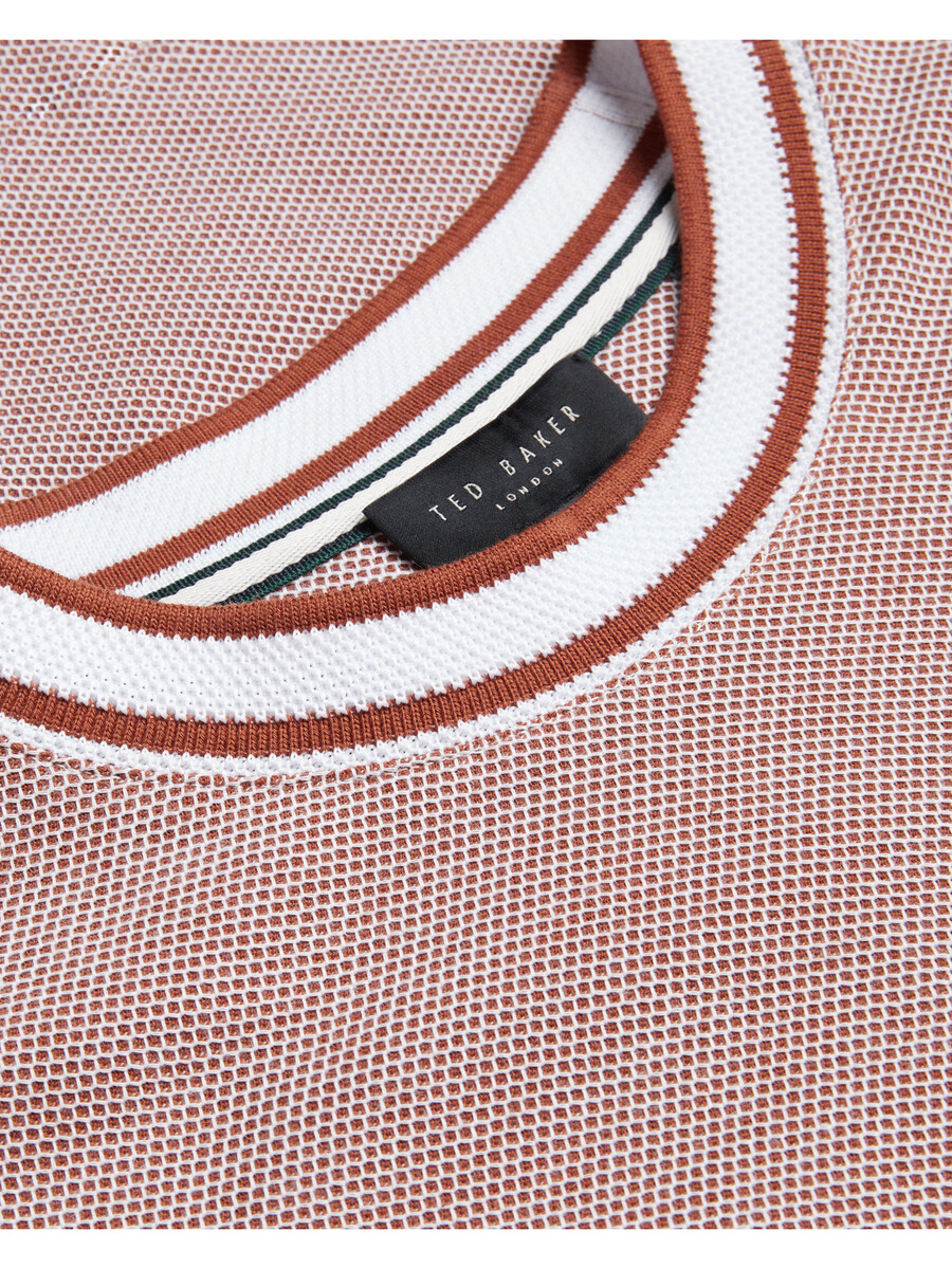 arlon - katoenen t-shirt met streepmotief en textuur