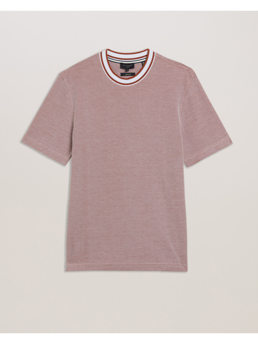 arlon - katoenen t-shirt met streepmotief en textuur