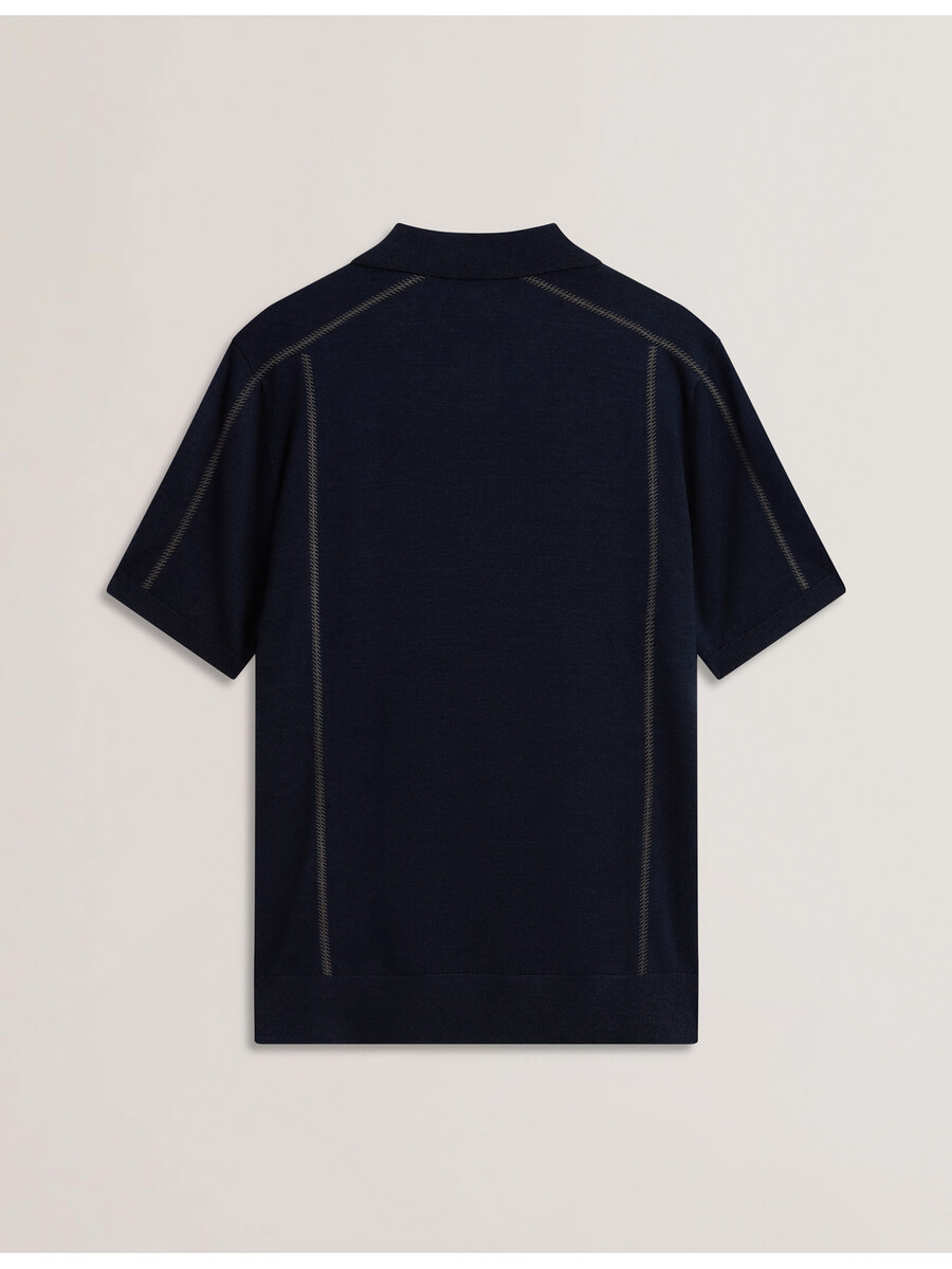 telle - ss regular polo met geborduurde knopen