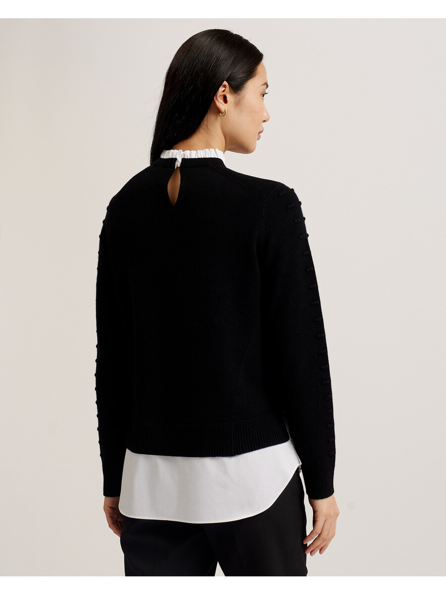 lissiah - trui met bobbeldetails aan de zoom