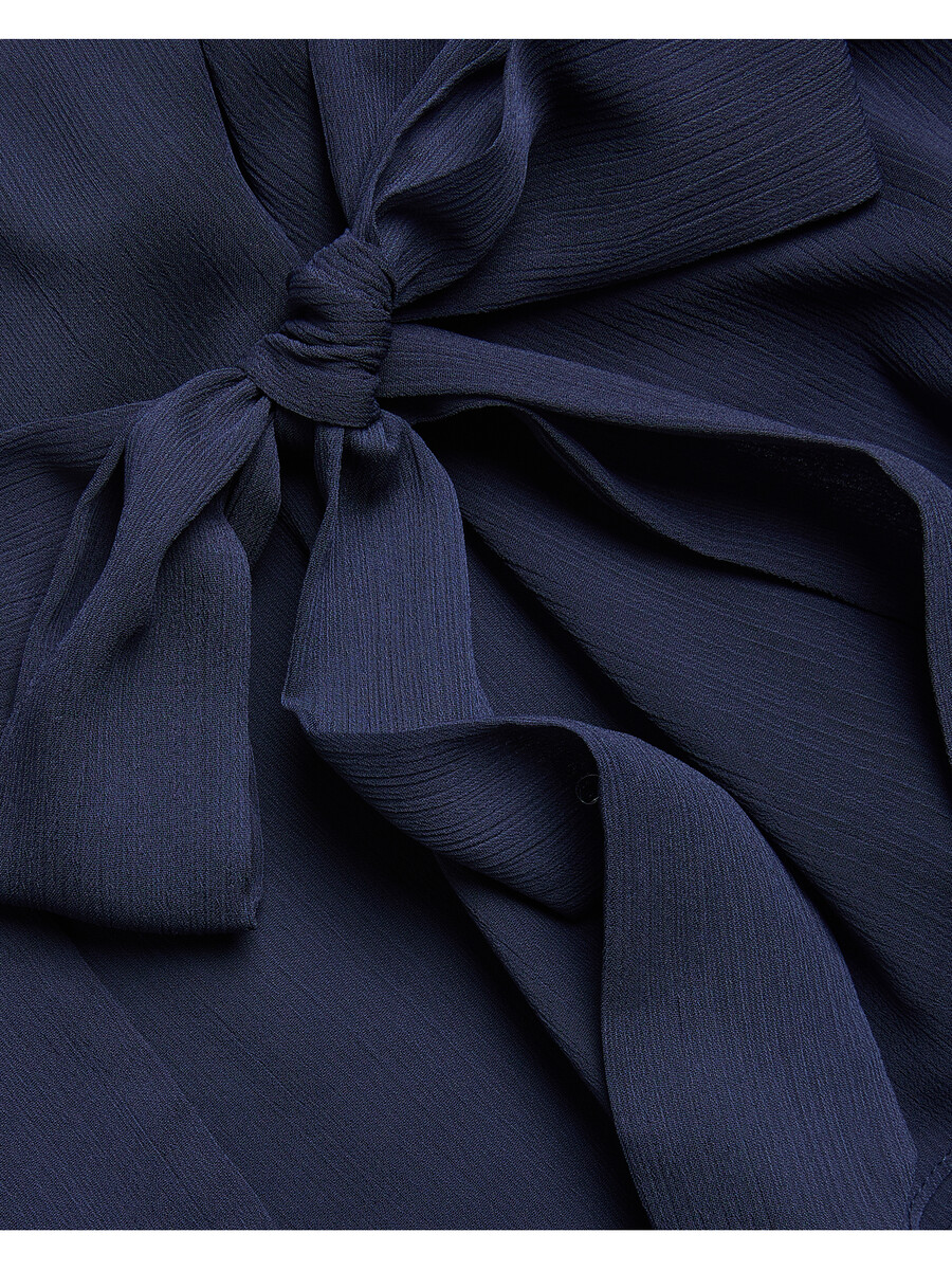 nobora - chiffon wikkelblouse met korte mouwen en ruches