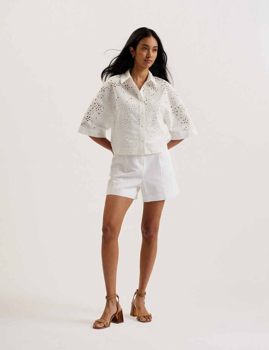 kilkis - geborduurd cropped shirt