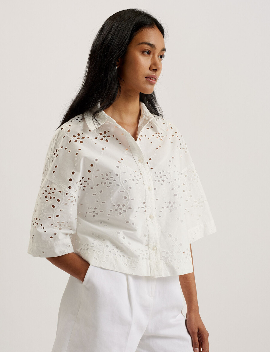 kilkis - geborduurd cropped shirt