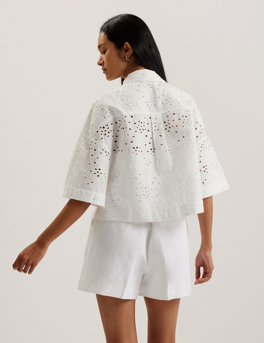kilkis - geborduurd cropped shirt