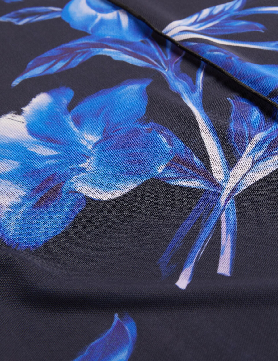 dekotha - top met lange mouwen en bloemenprint van mesh