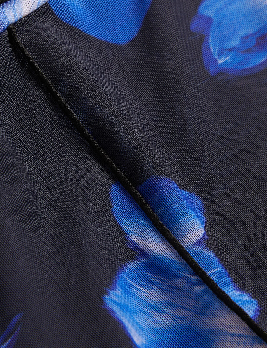 dekotha - top met lange mouwen en bloemenprint van mesh