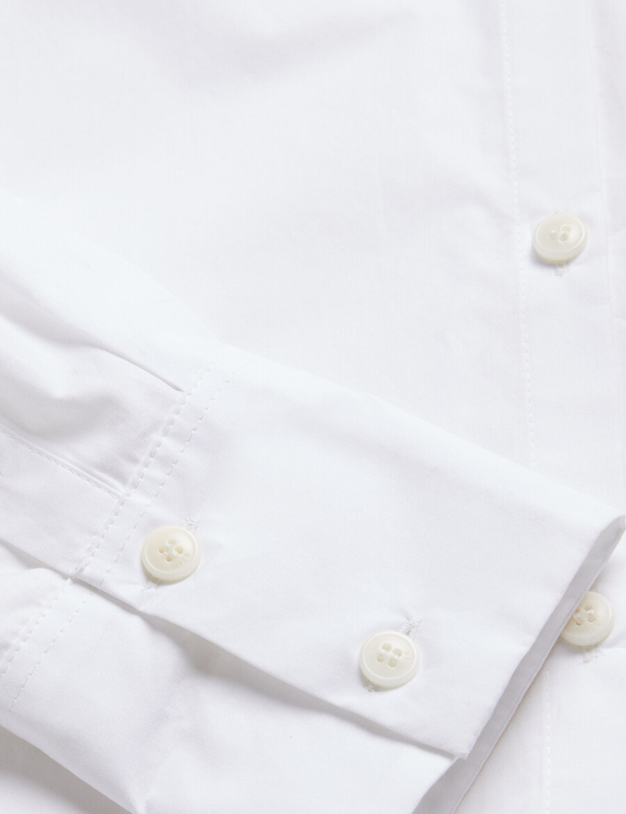 allai - oversized katoenen overhemd met corsage-detail