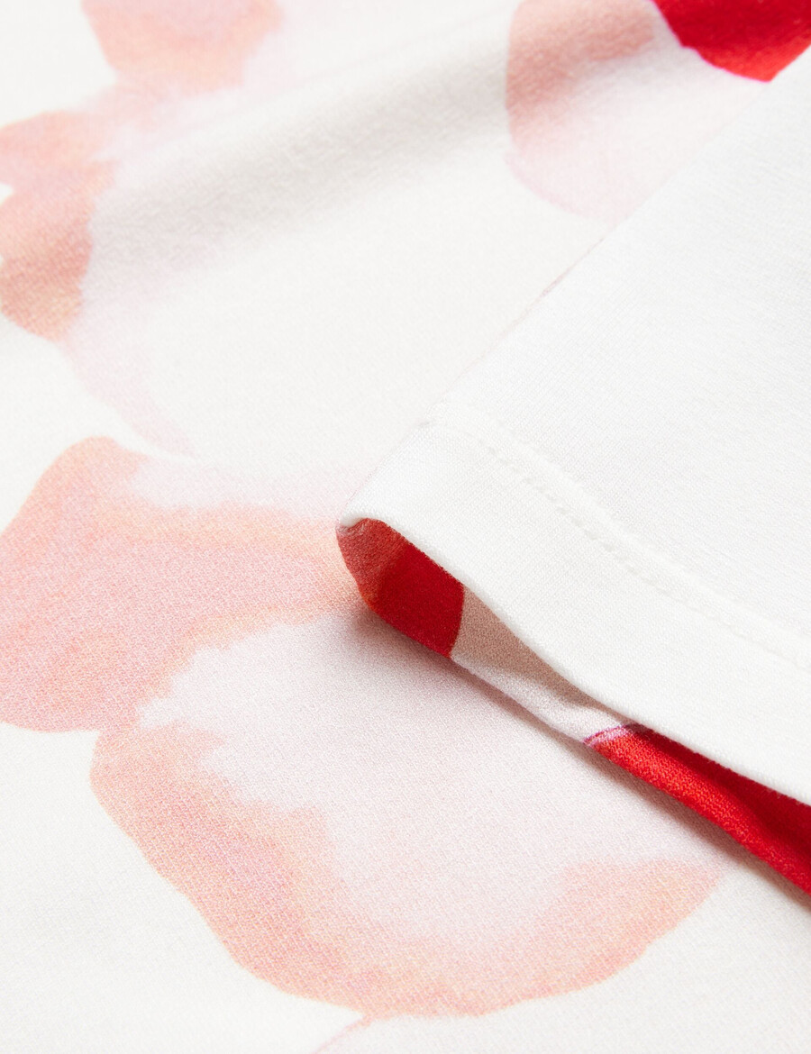 sindhaa - getailleerd t-shirt met korte mouwen en bloemenprint