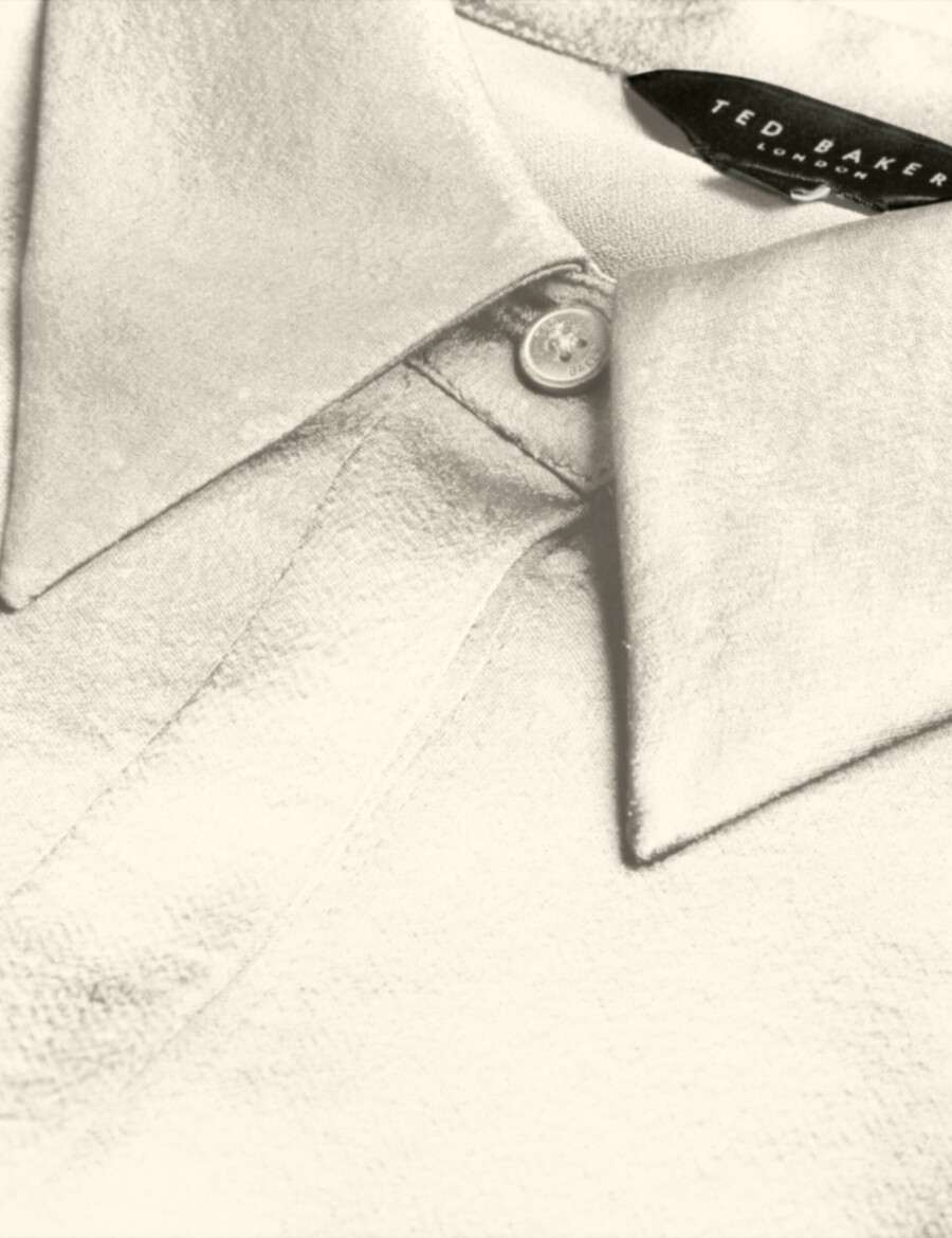 sonora - lange satijnen blouse met bedekte sluiting